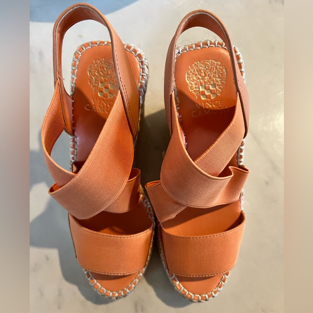 Orange Vince Camuto wedges (size 8)